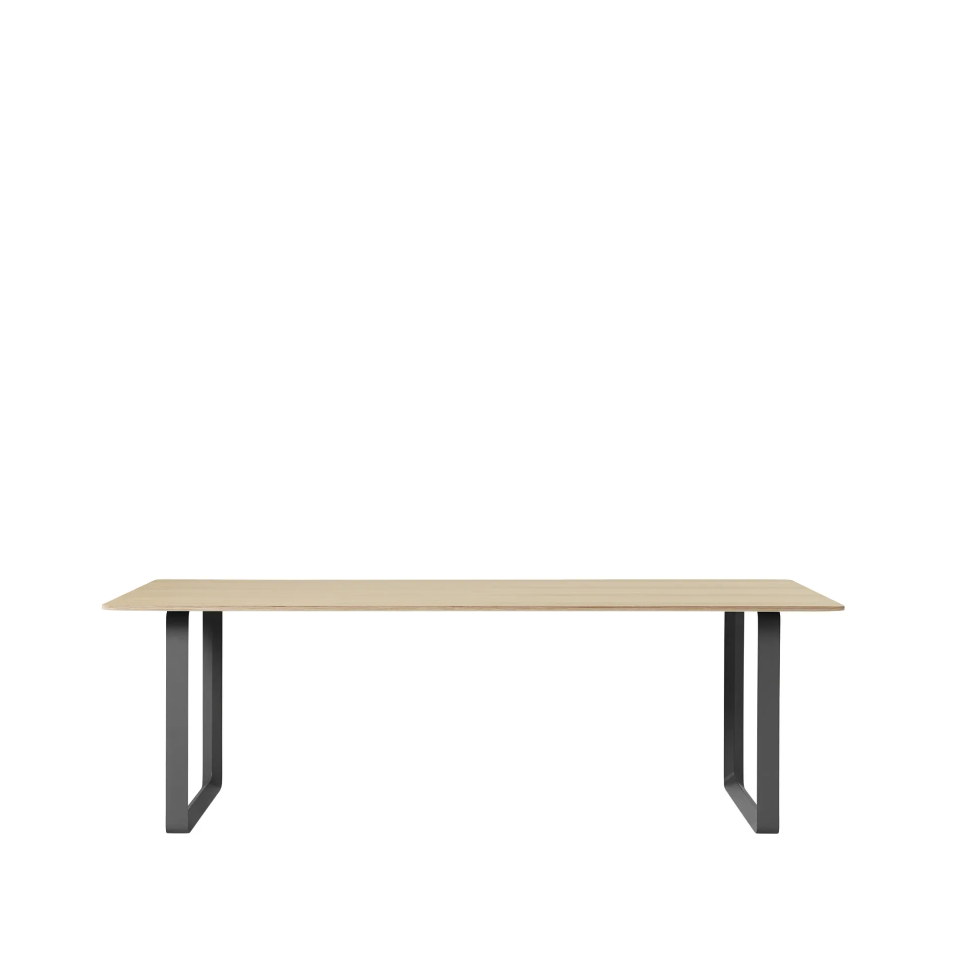 Tavolo da pranzo 70/70, 255x108 cm, Rovere impiallacciato, compensato, nero Muuto