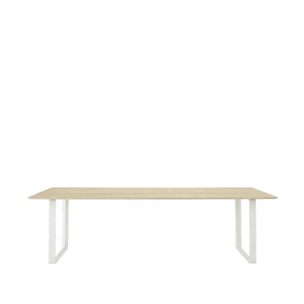 Tavolo da pranzo 70/70, 255x108 cm, Rovere massiccio, bianco Muuto