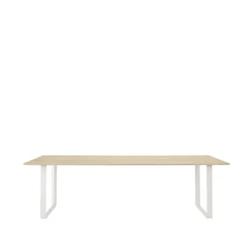 Tavolo da pranzo 70/70, 255x108 cm - Rovere massiccio, bianco - Muuto