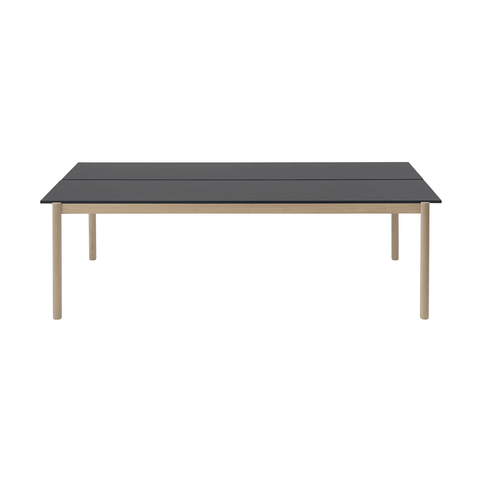 Tavolo da pranzo Linear System 110x240 cm, Black nanolaminate-black-oak Muuto