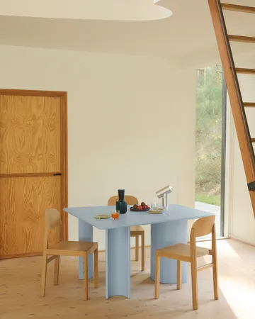 Tavolo da pranzo Re-norm - Azzurro chiaro, 130x120 cm - Muuto