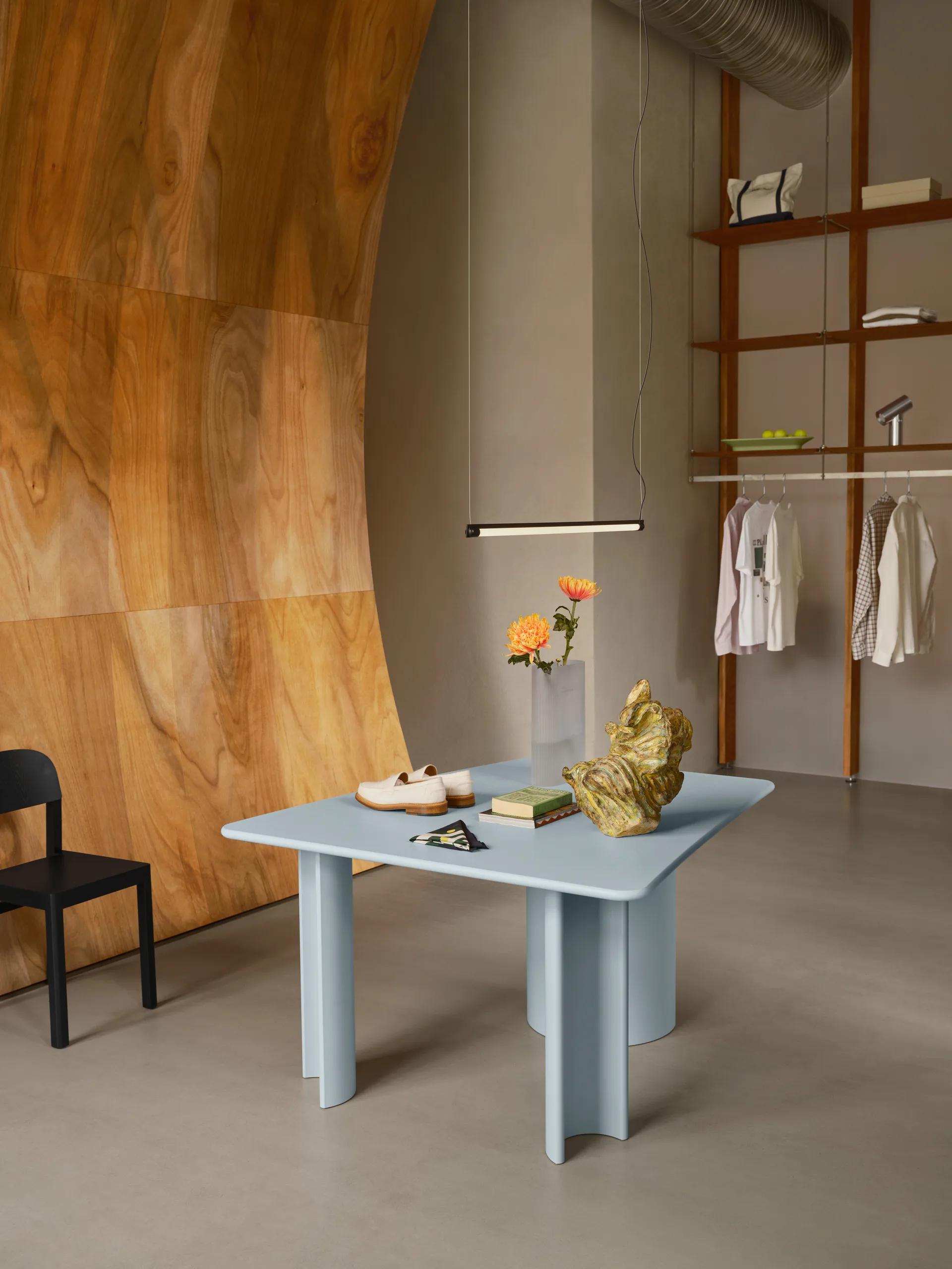 Tavolo da pranzo Re-norm, Azzurro chiaro, 130x120 cm Muuto