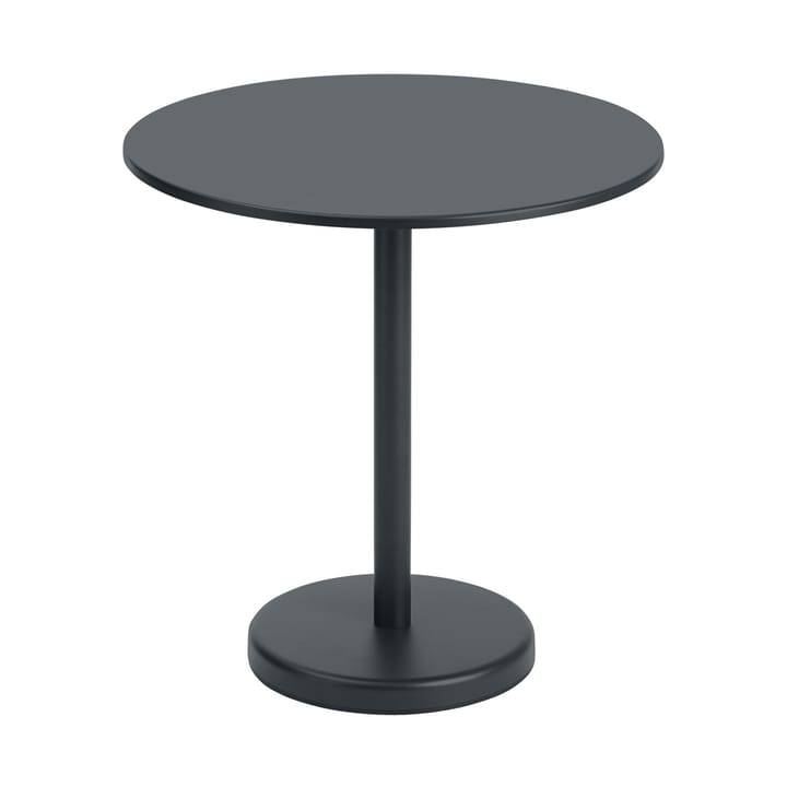 Tavolo in acciaio Linear Ø70 cm - Black - Muuto