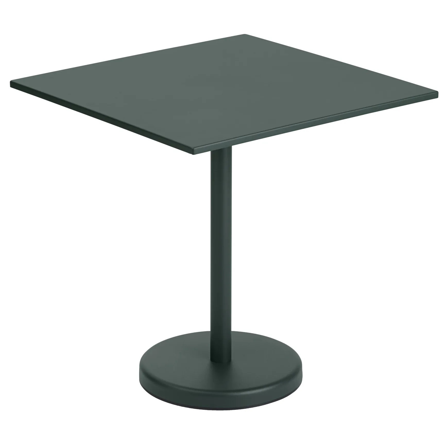 Tavolo in acciaio Linear 70x70 cm, Dark green Muuto
