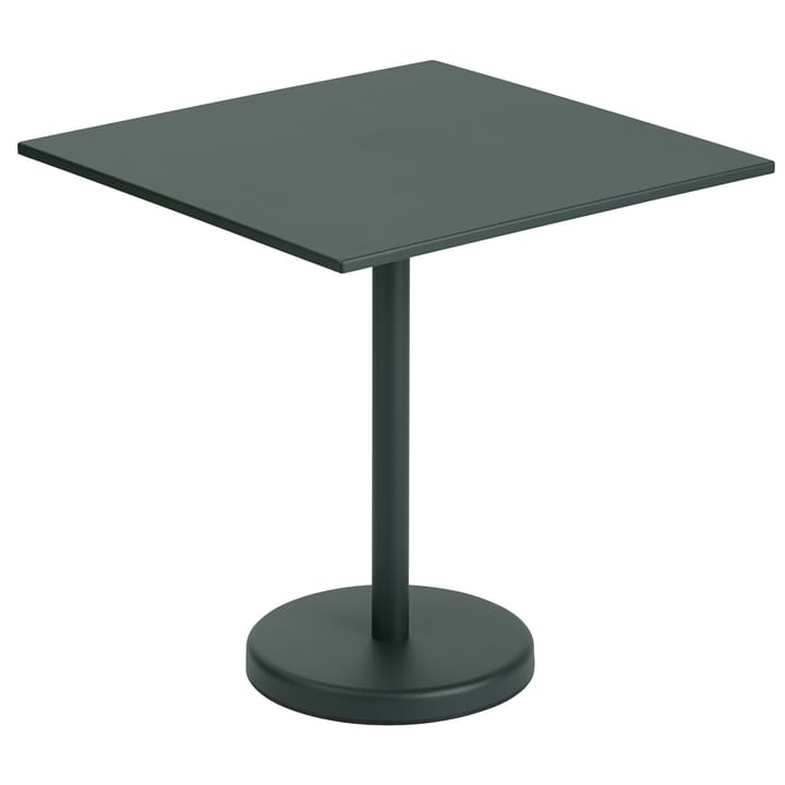 Tavolo in acciaio Linear 70x70 cm - Dark green - Muuto