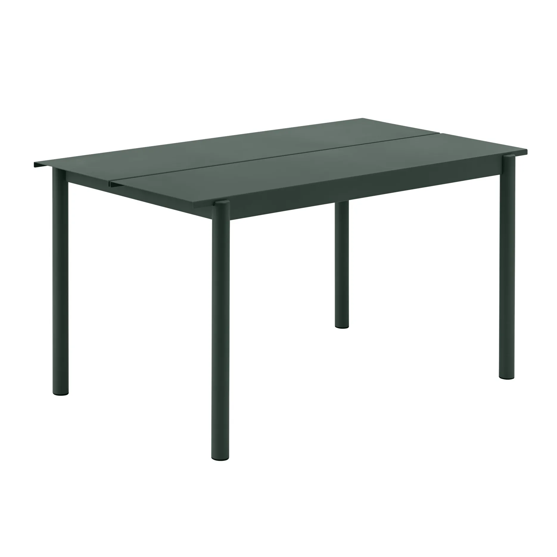 Tavolo Linear steel 140x75 cm, Dark green Muuto