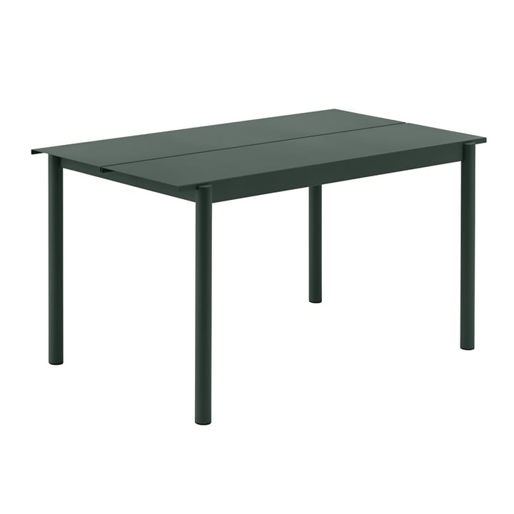 Tavolo Linear steel 140x75 cm - Dark green - Muuto