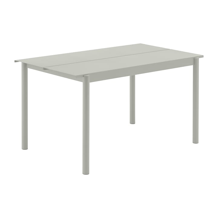 Tavolo Linear steel 140x75 cm - Grey (RAL 7044) - Muuto