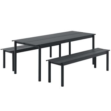 Tavolo Linear steel 200x75 cm - Black - Muuto