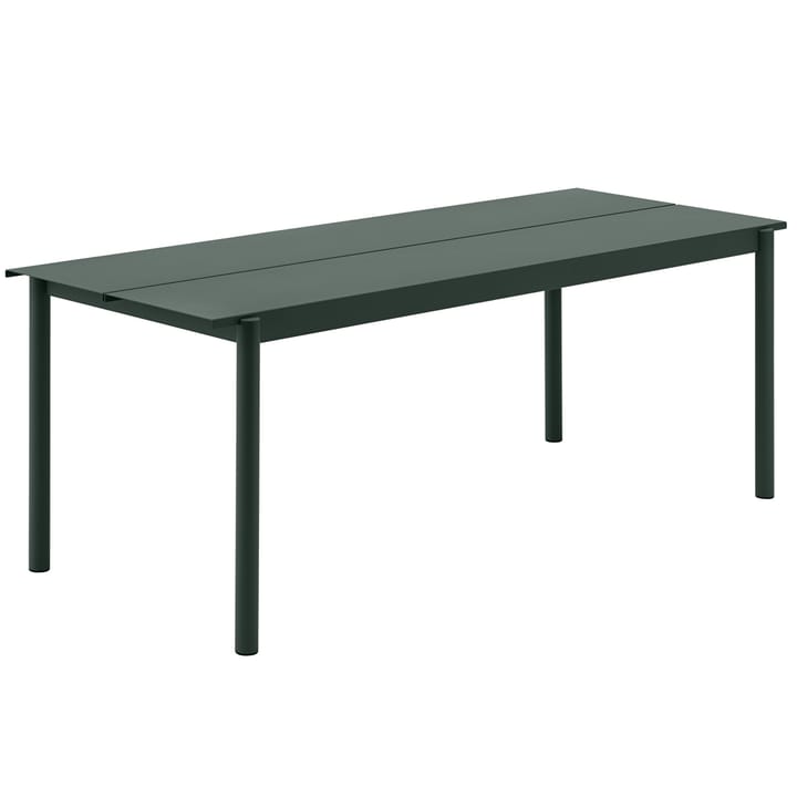 Tavolo Linear steel 200x75 cm - Dark green - Muuto