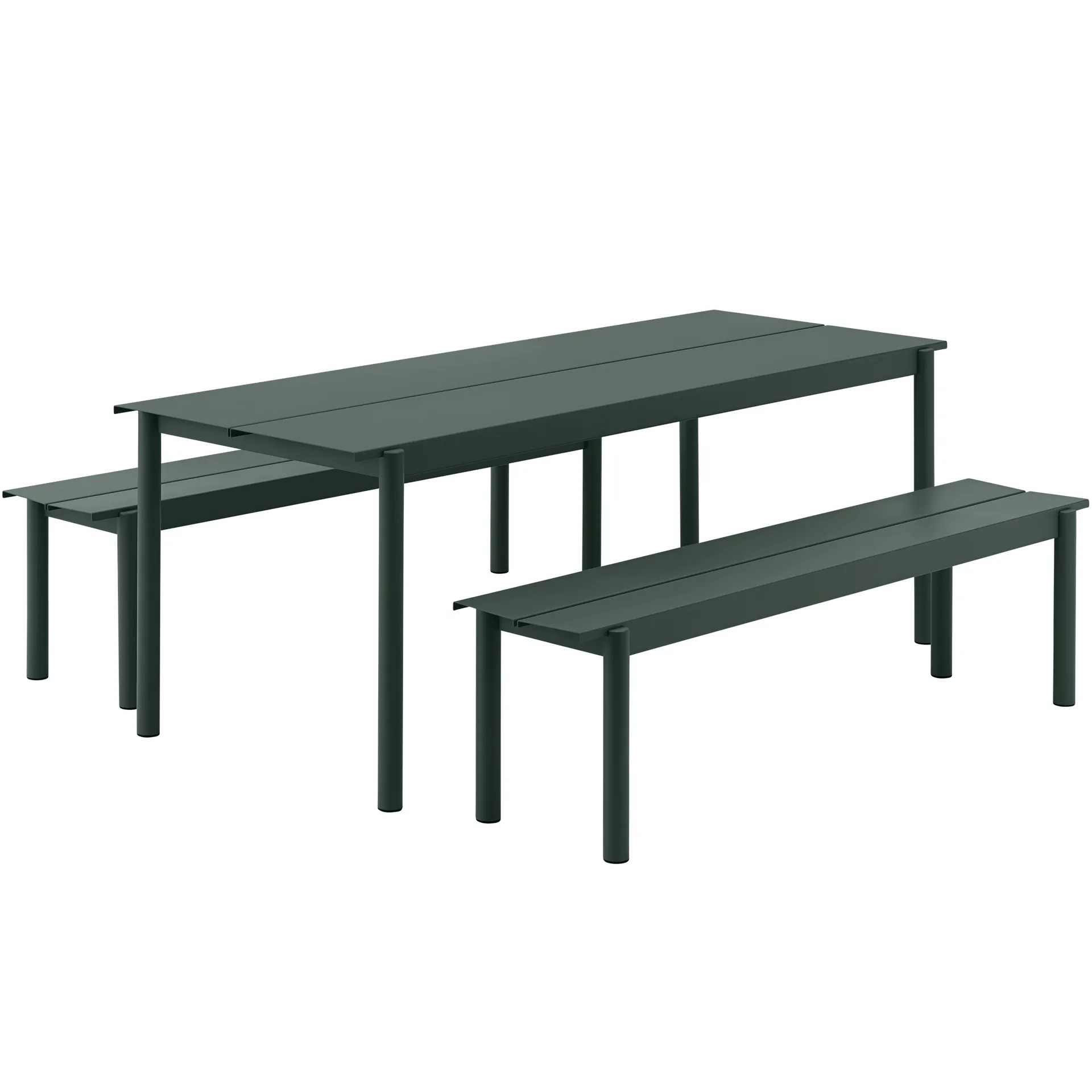 Tavolo Linear steel 200x75 cm, Dark green Muuto