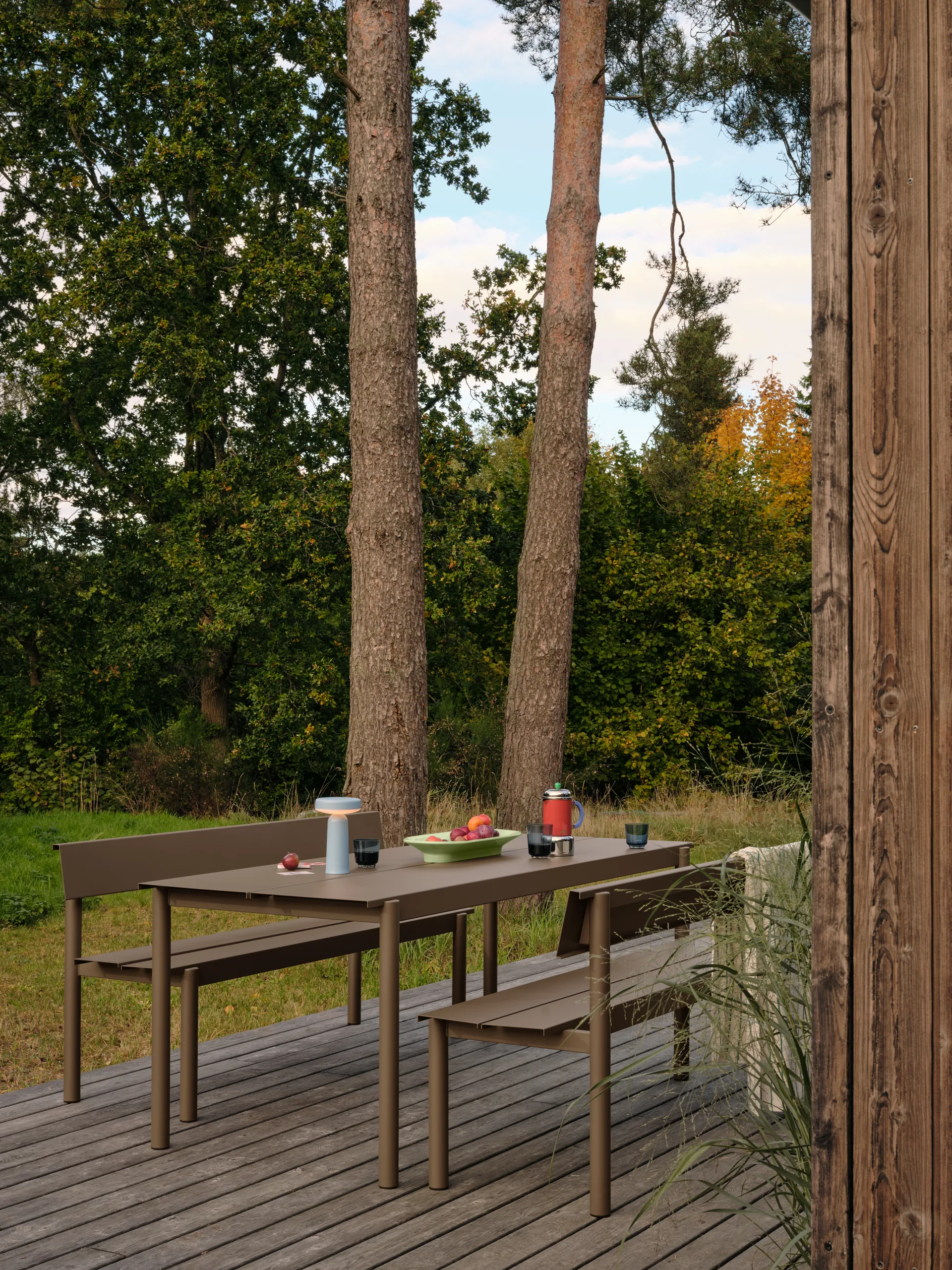 Tavolo Linear steel 200x75 cm, Taupe Muuto