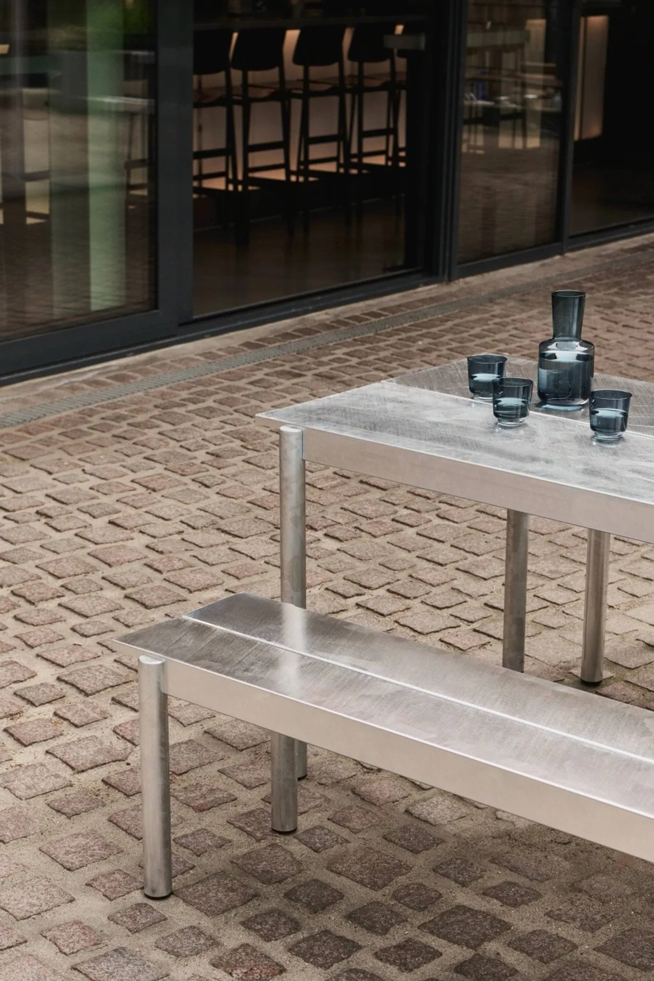 Tavolo Linear steel 200x75 cm, Warm galvanized steel Muuto