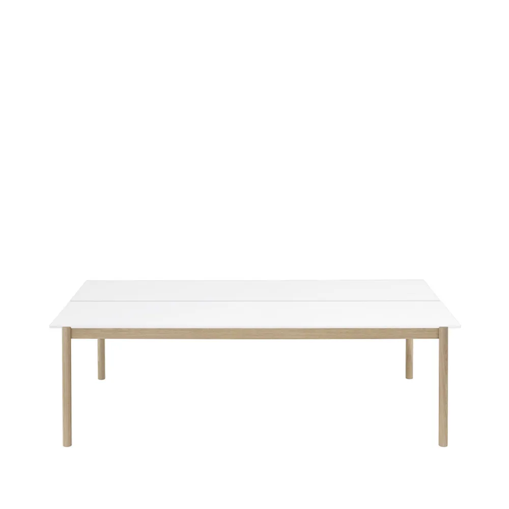 Tavolo Linear System 142x240 cm, Laminato bianco, ABS bianco, rovere Muuto