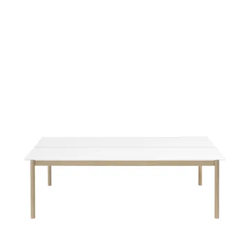 Tavolo Linear System 142x240 cm - Laminato bianco, ABS bianco, rovere - Muuto