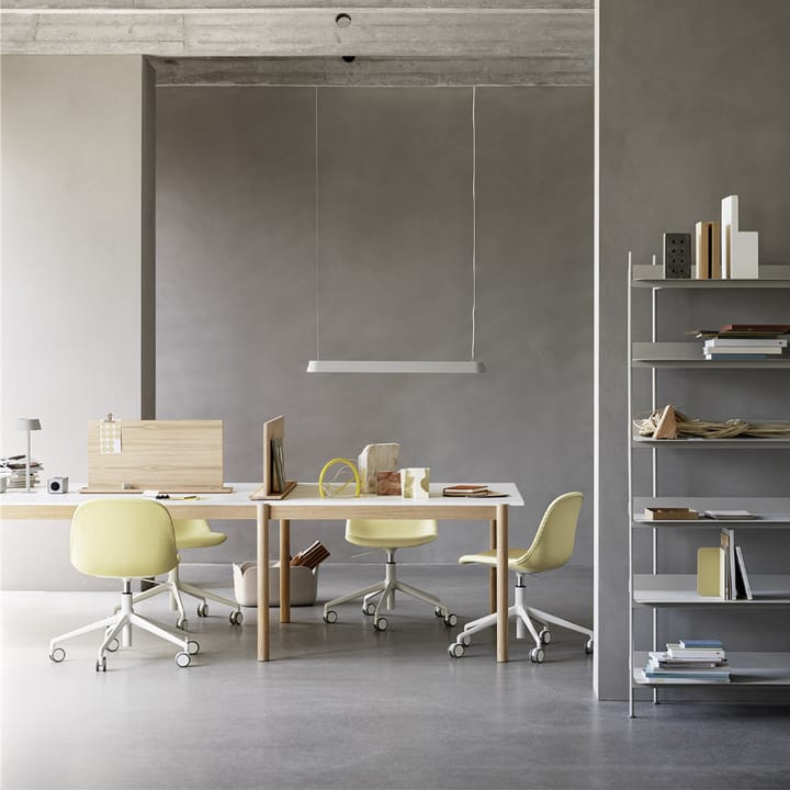 Tavolo Linear System End Module - Nero, rovere 142x120 cm - Muuto