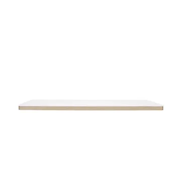 Tavolo Linear System Middle Module - Laminato bianco, ABS bianco, rovere - Muuto