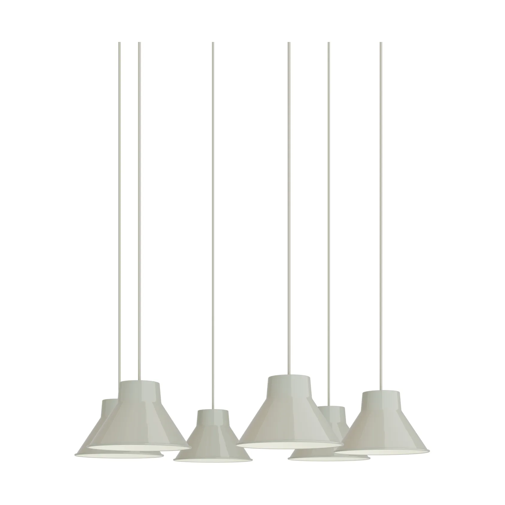 Top Pendant Cluster 6 lampadario, Grey, Ø21 cm Muuto