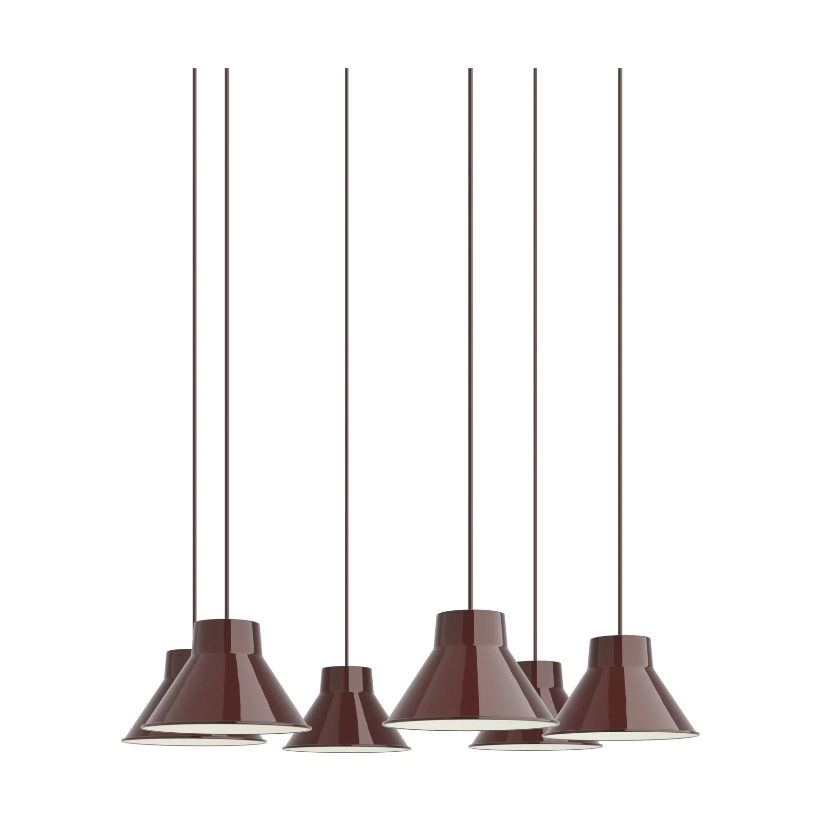 Top Pendant Cluster 6 lampadario, Rosso intenso, Ø21 cm Muuto