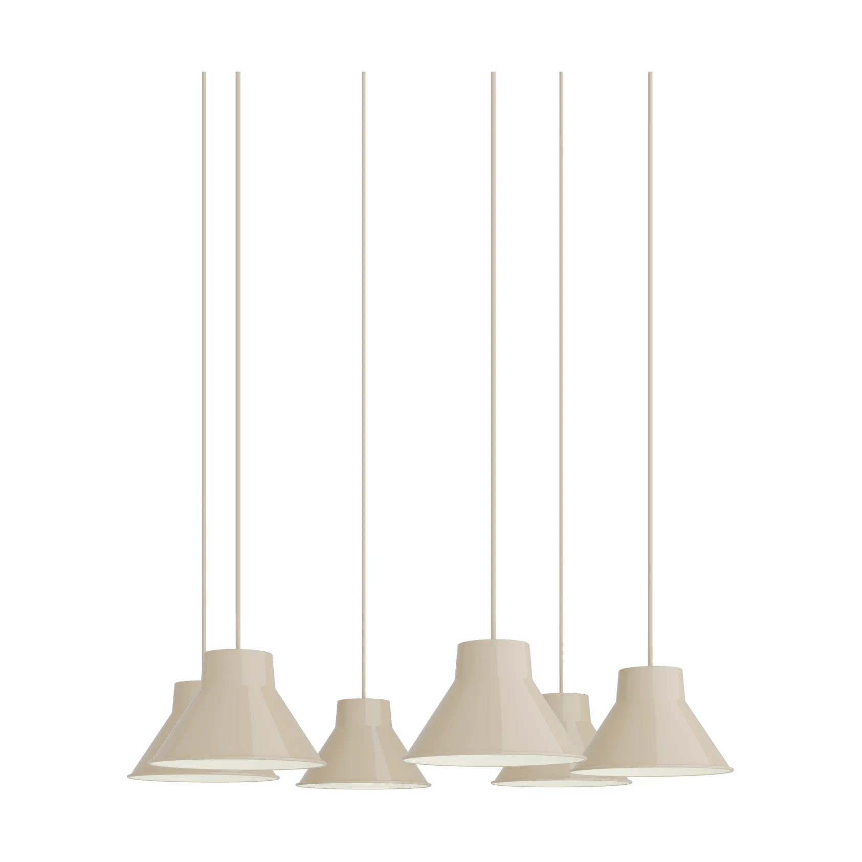 Top Pendant Cluster 6 lampadario, Sabbia, Ø21 cm Muuto