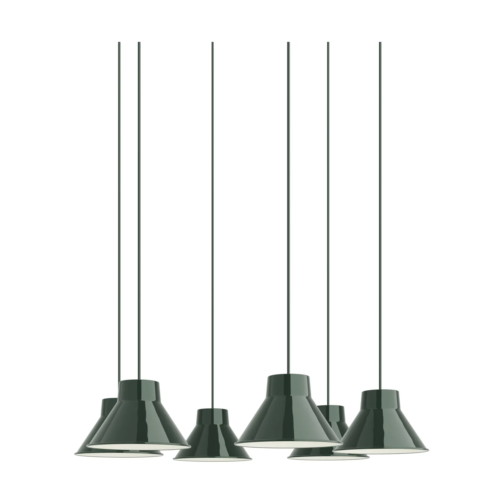 Top Pendant Cluster 6 lampadario, Verde scuro, Ø21 cm Muuto
