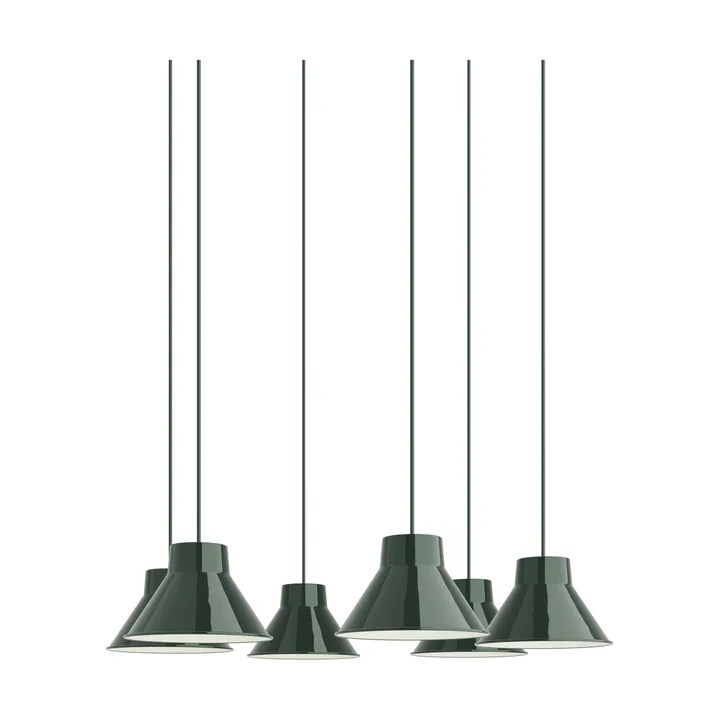Top Pendant Cluster 6 lampadario - Verde scuro, Ø21 cm - Muuto