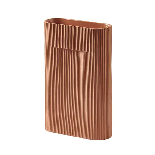 Vaso Ridge 35 cm, Terracotta Muuto