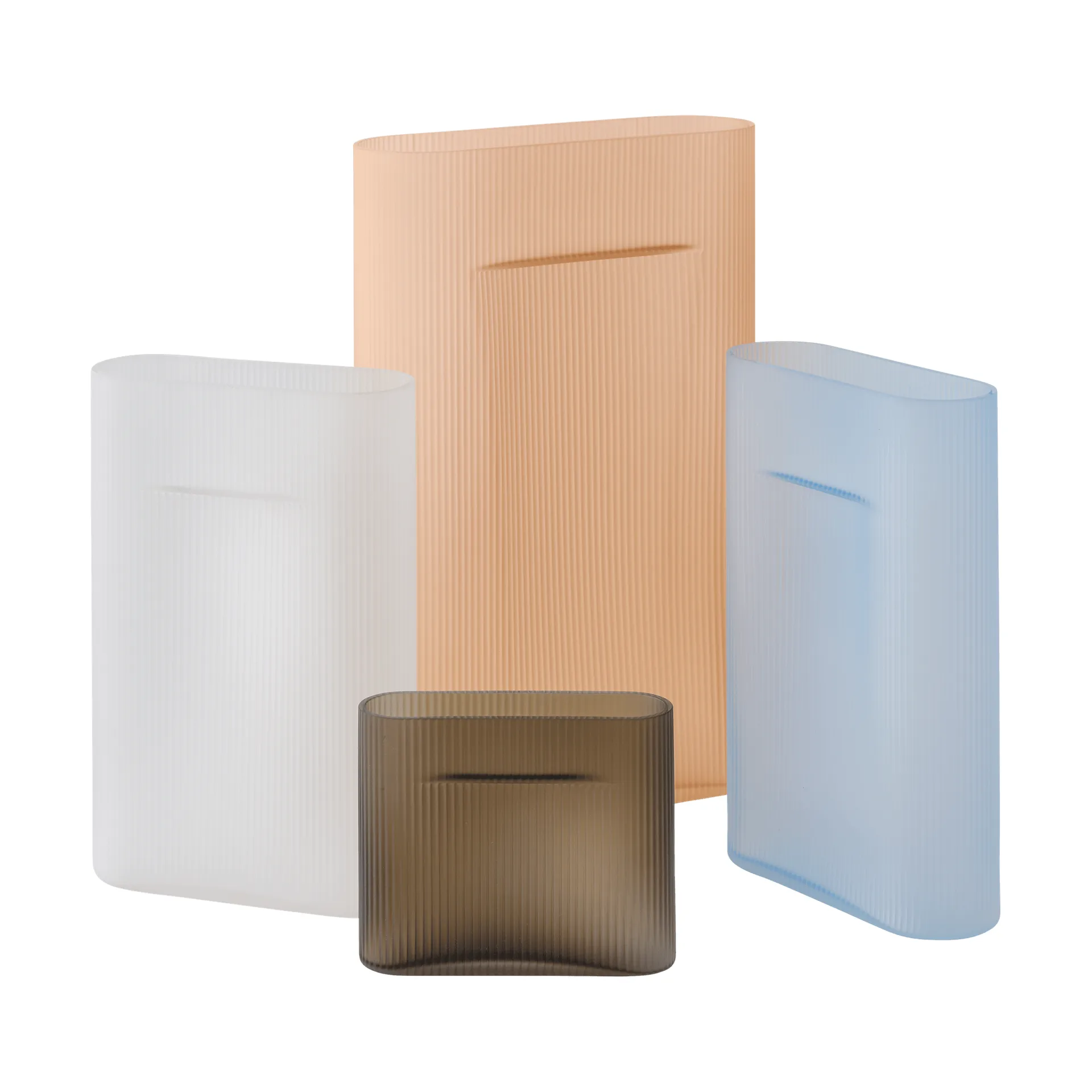 Vaso Ridge vetro smerigliato 16,5 cm, Light orange Muuto