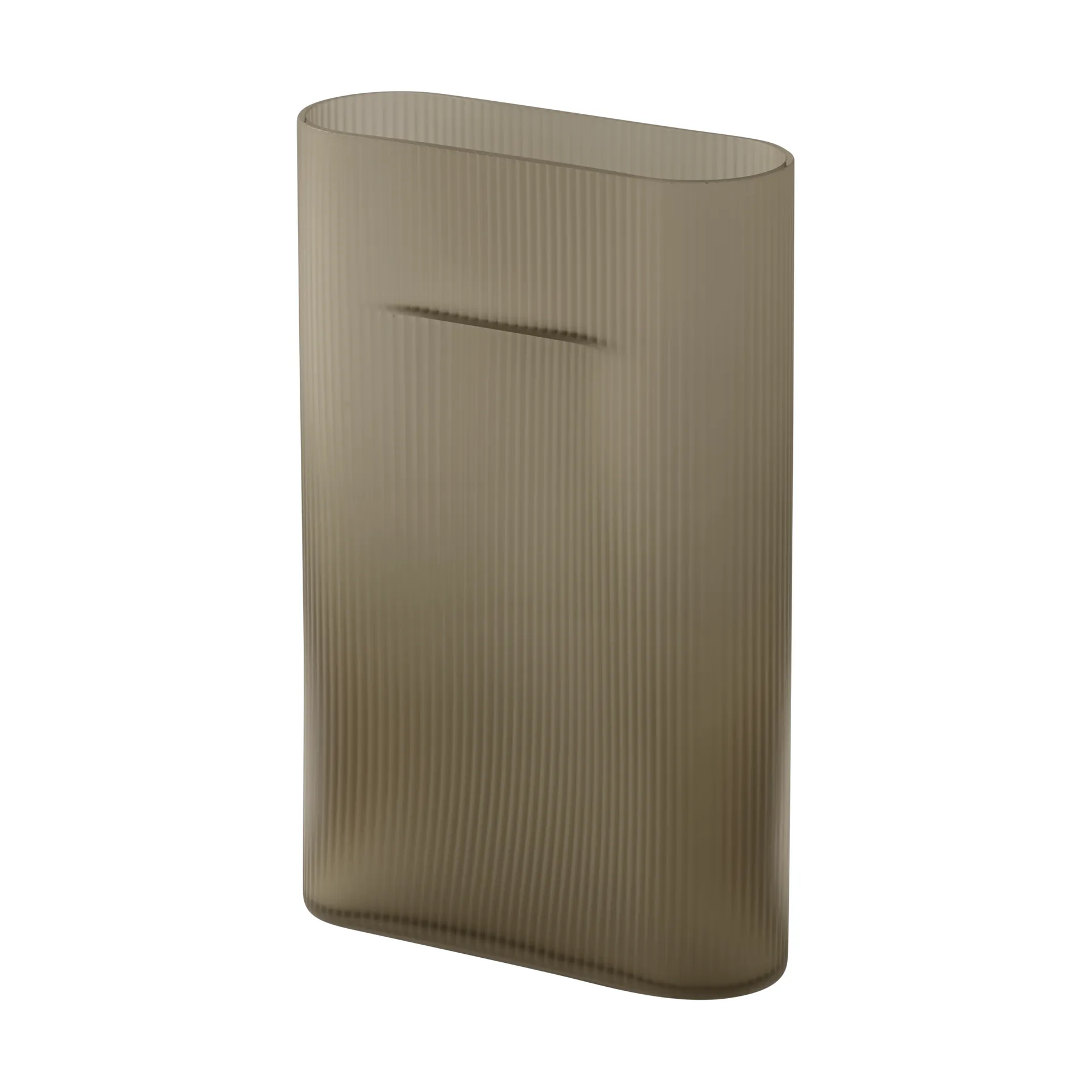 Vaso Ridge vetro smerigliato 35 cm, Taupe Muuto