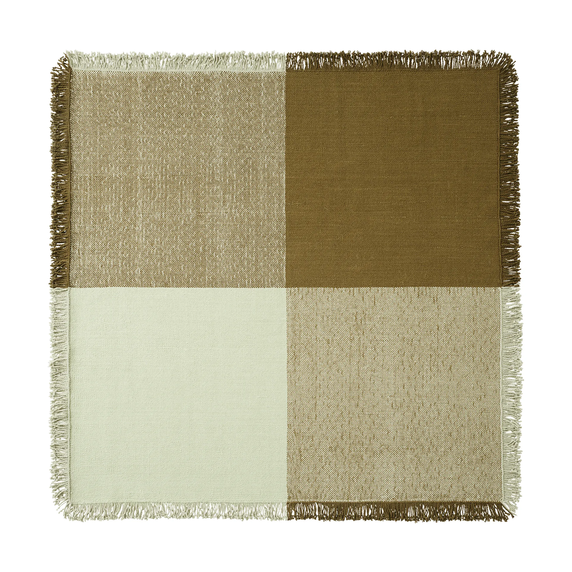 Verso tappeto in lana, Verde pallido-marrone caldo, 258x258 cm Muuto