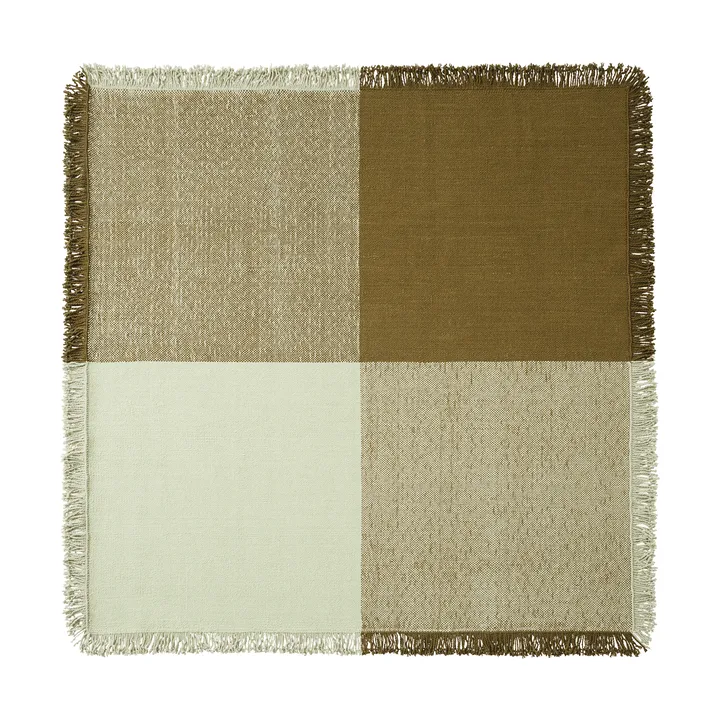 Verso tappeto in lana - Verde pallido-marrone caldo, 258x258 cm - Muuto