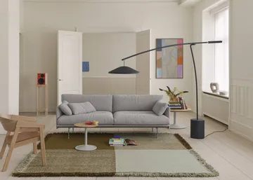 Verso tappeto in lana - Verde pallido-marrone caldo, 258x258 cm - Muuto