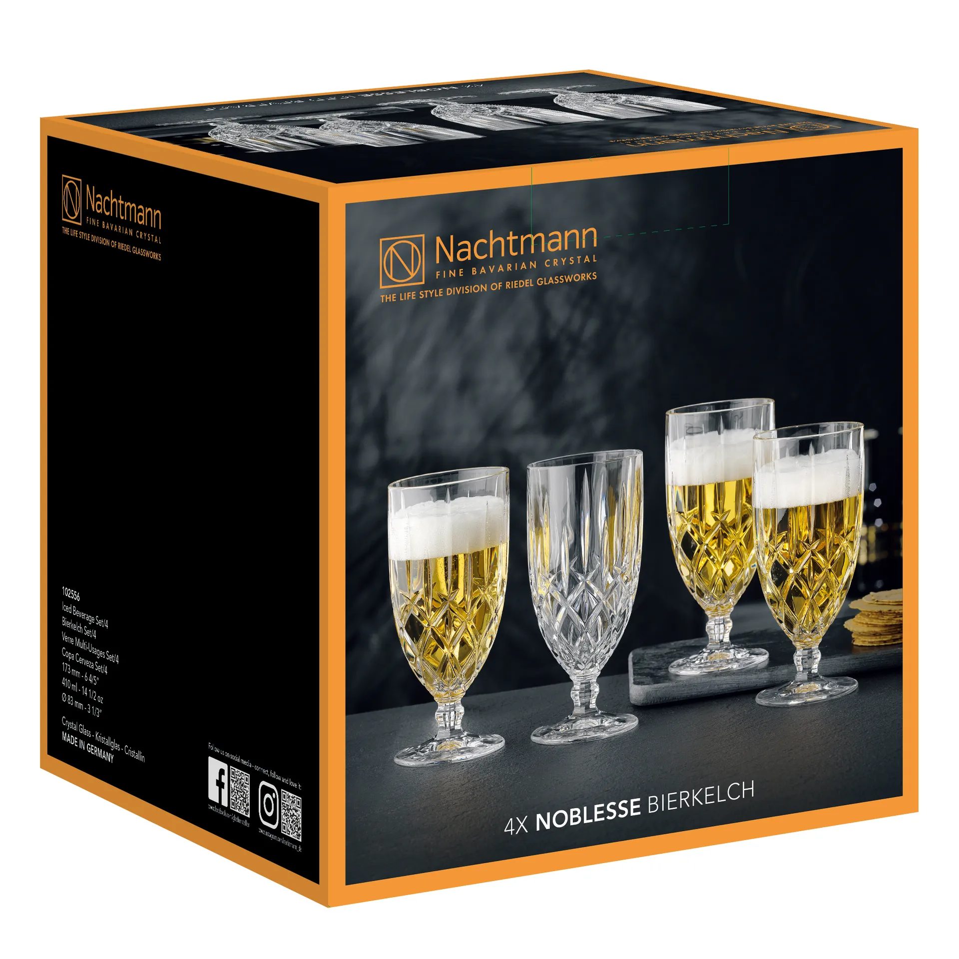 Bicchiere da birra Noblesse 42,5 cl confezione da 4, trasparente Nachtmann