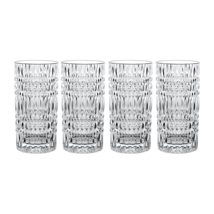 Bicchiere lungo Ethno 43,4 cl 4-pack - Trasparente - Nachtmann