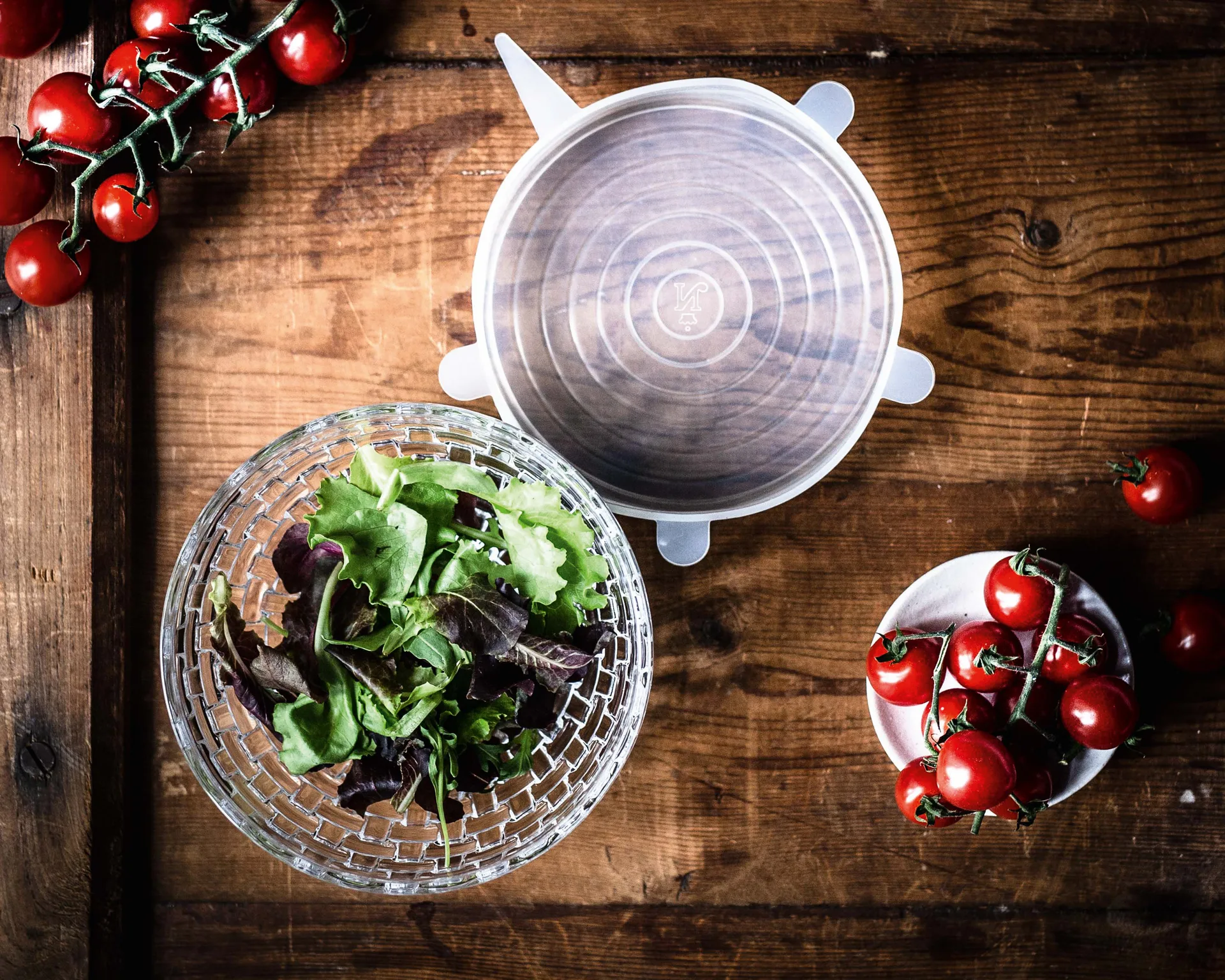 Ciotola con coperchio in silicone Ø 15 cm Bossa Nova confezione da 2, Trasparente Nachtmann