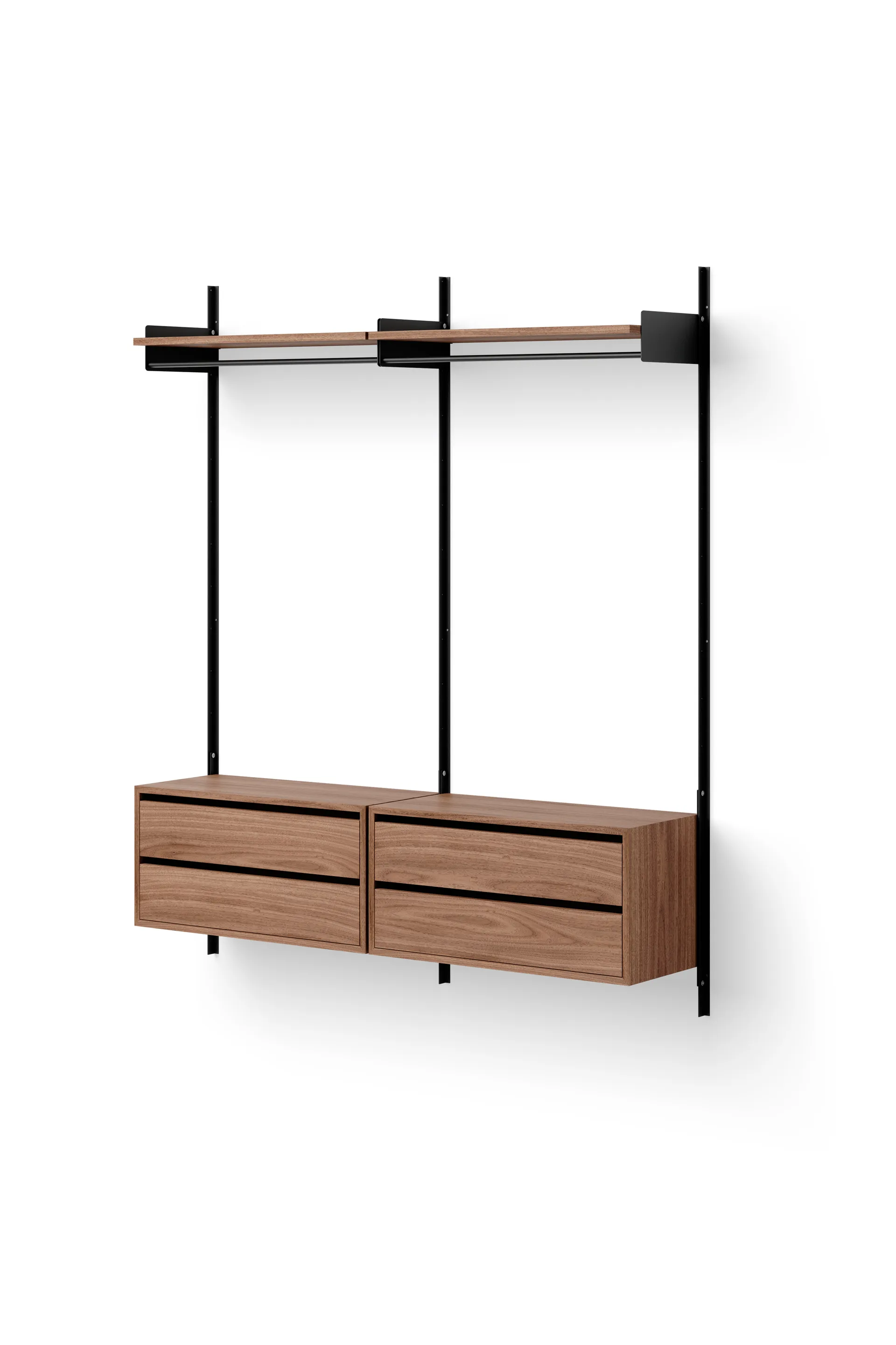 Cassettiera New Works 79x35 cm, Noce New Works