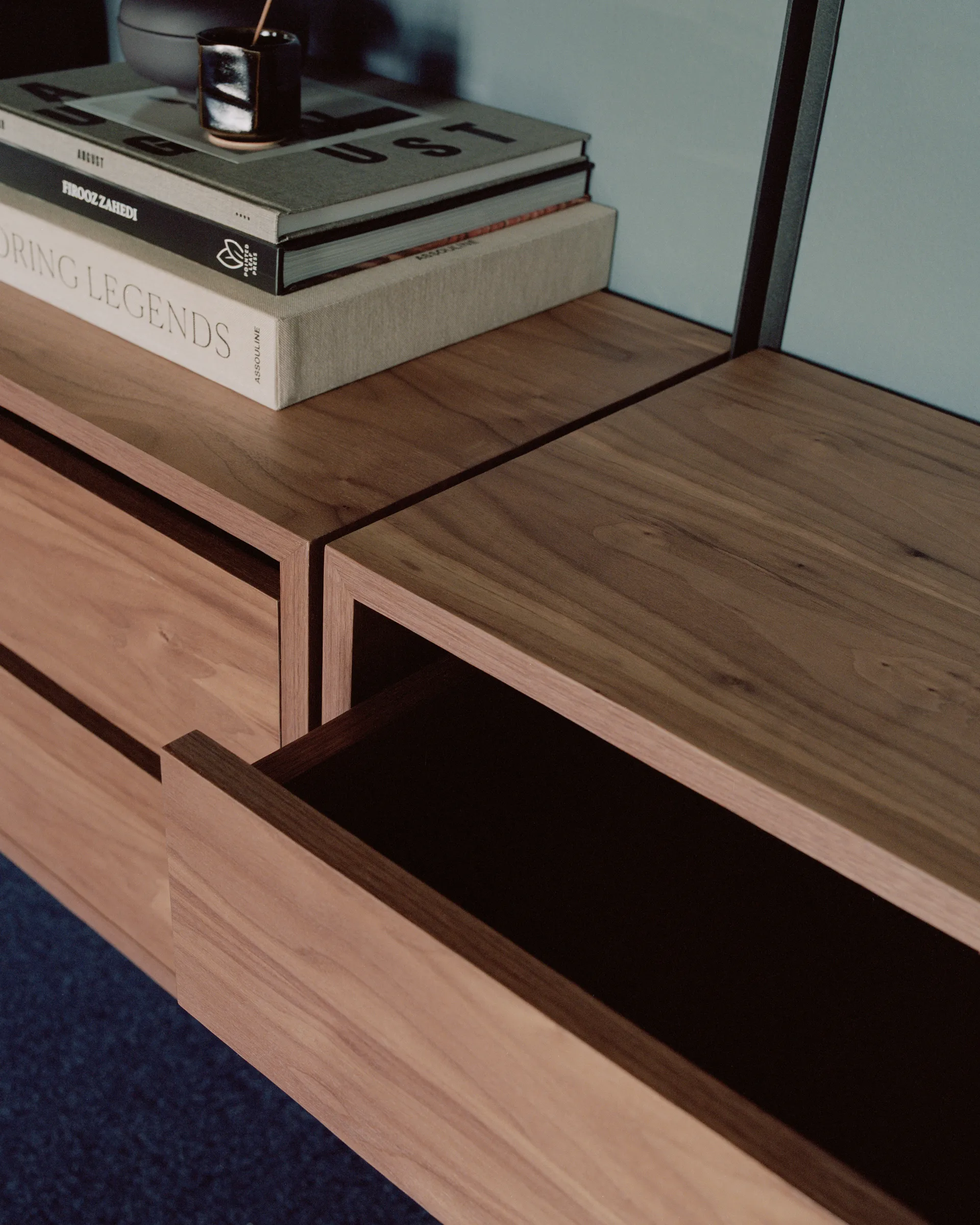 Cassettiera New Works 79x35 cm, Noce New Works