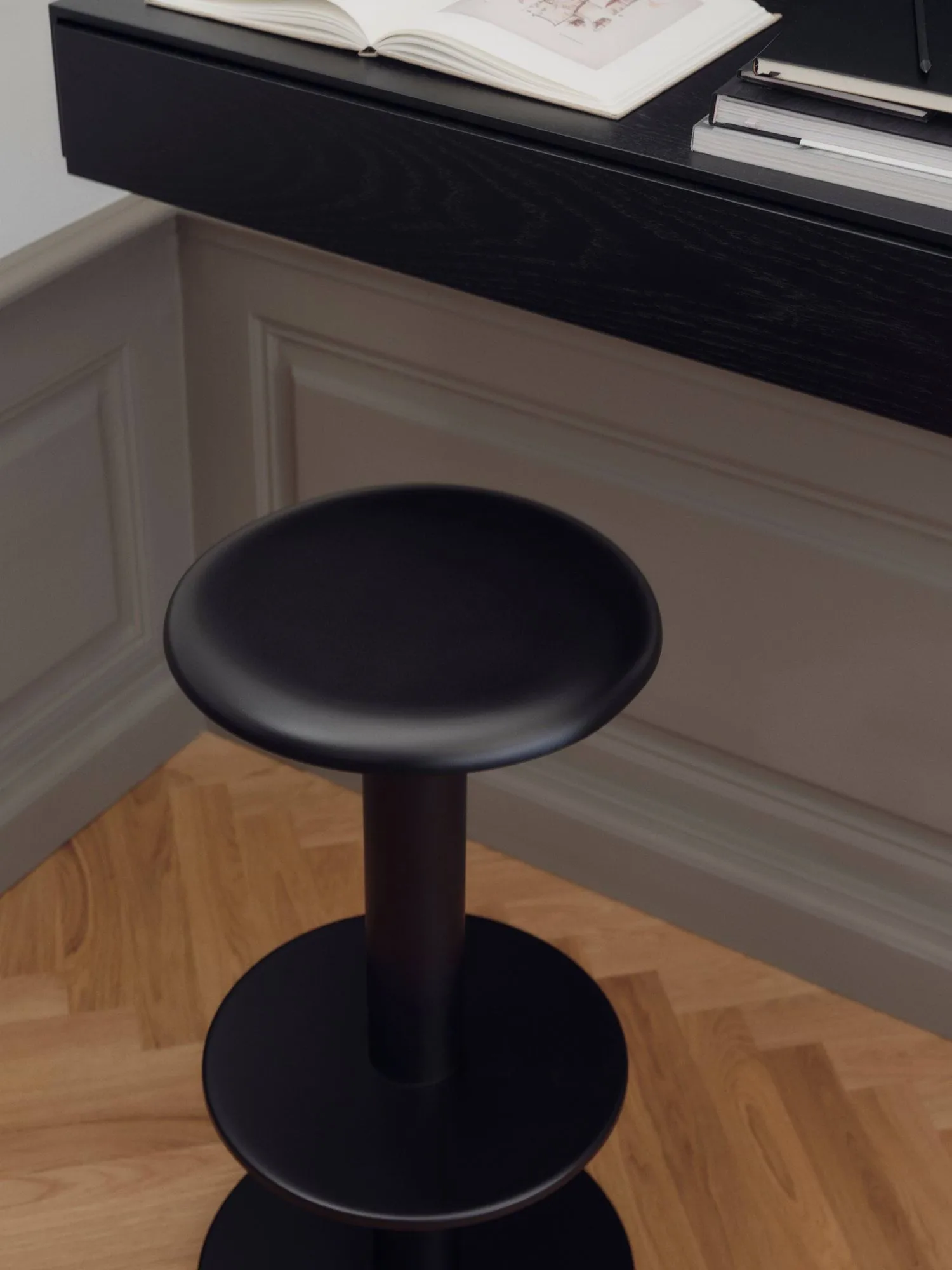Coupe sgabello bar, Black, 76 cm New Works