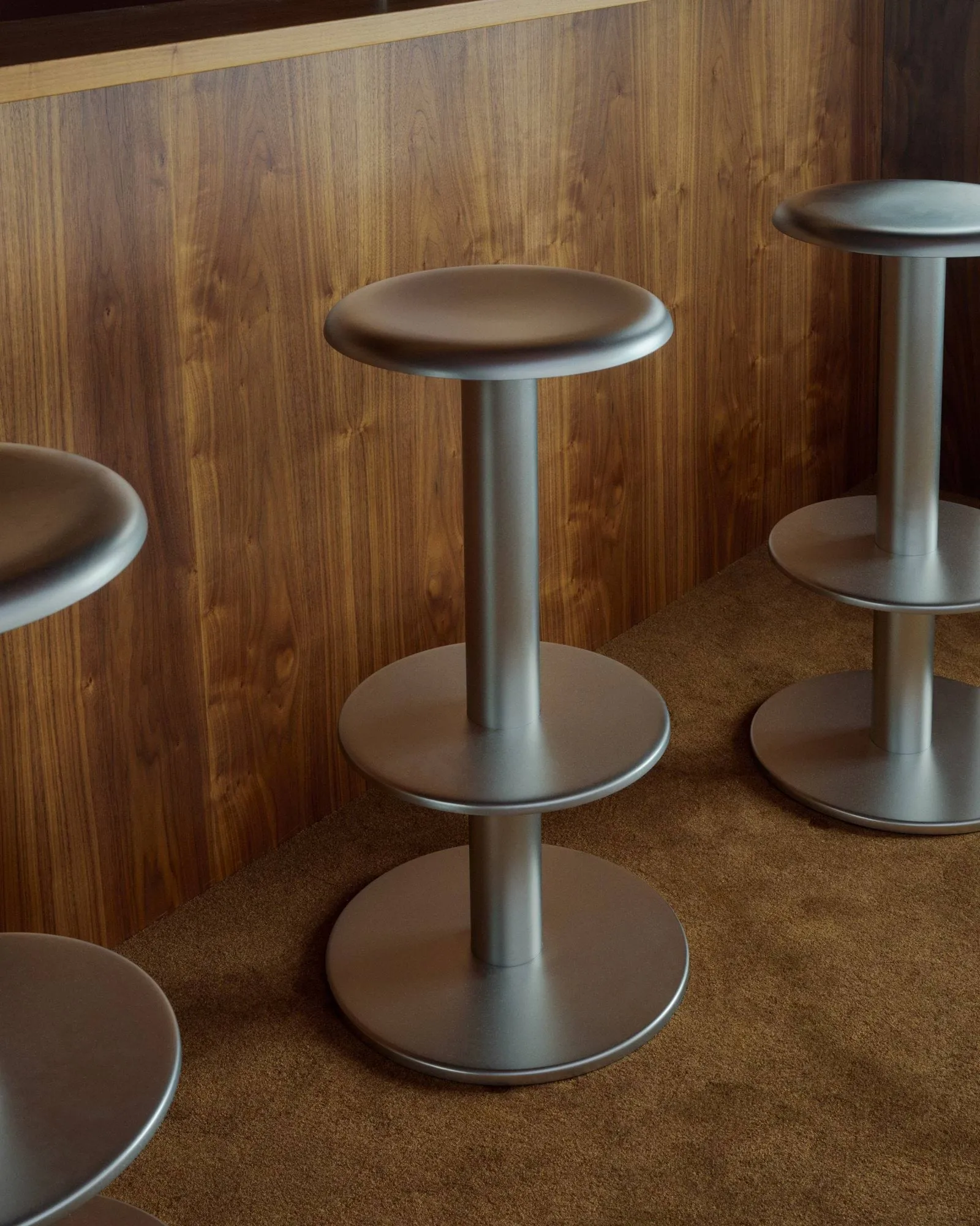 Coupe sgabello bar, In acciaio inox, 76 cm New Works