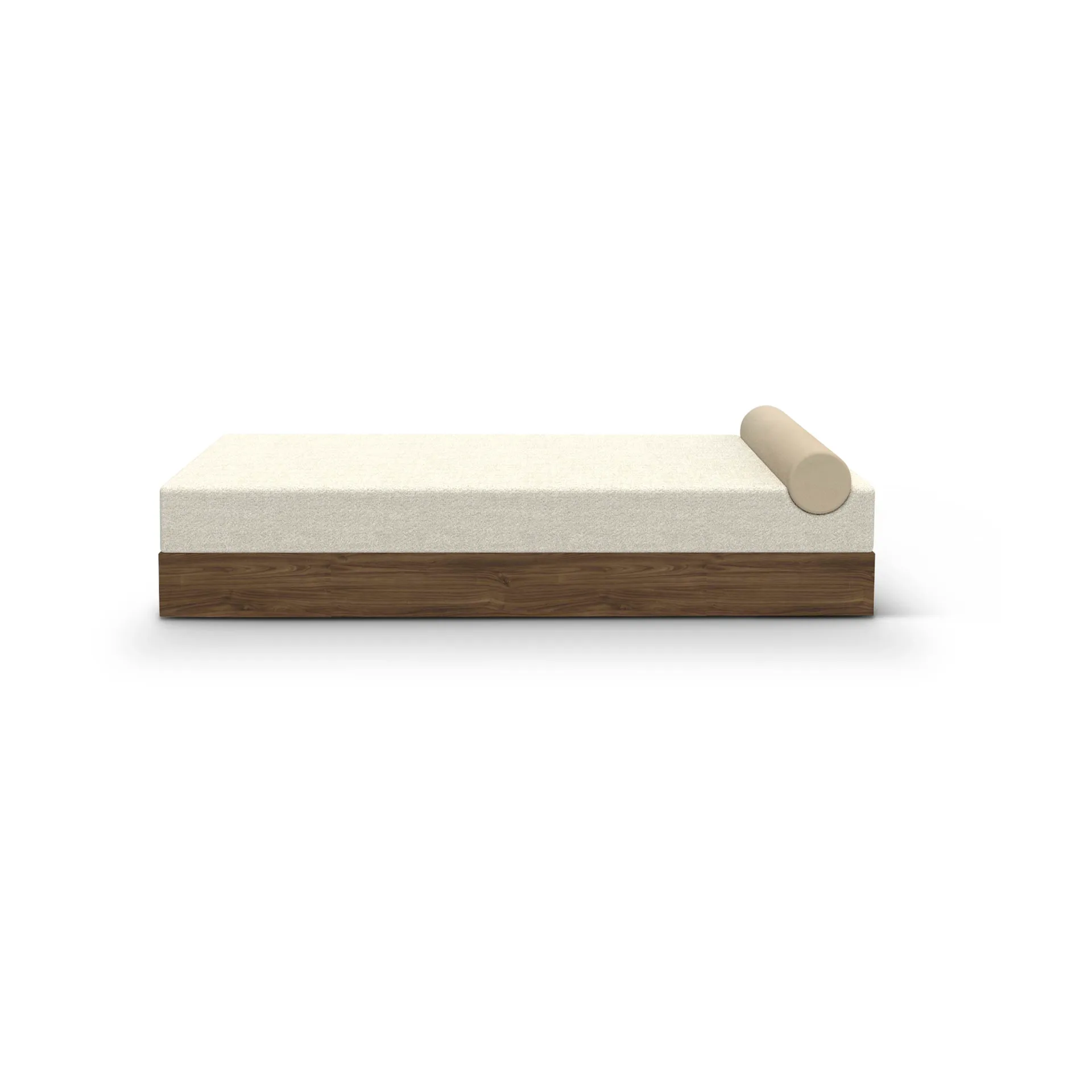 Daybed Mass 200x75x51 cm, Karakorum ivory 001-walnut New Works