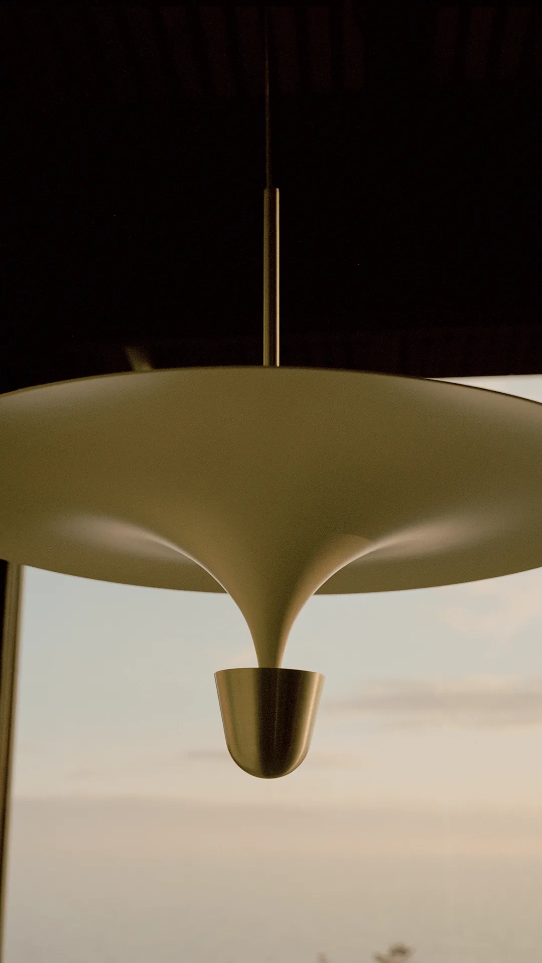 Lampada a sospensione Kantarell Ø60 cm, Nichel Placcato New Works