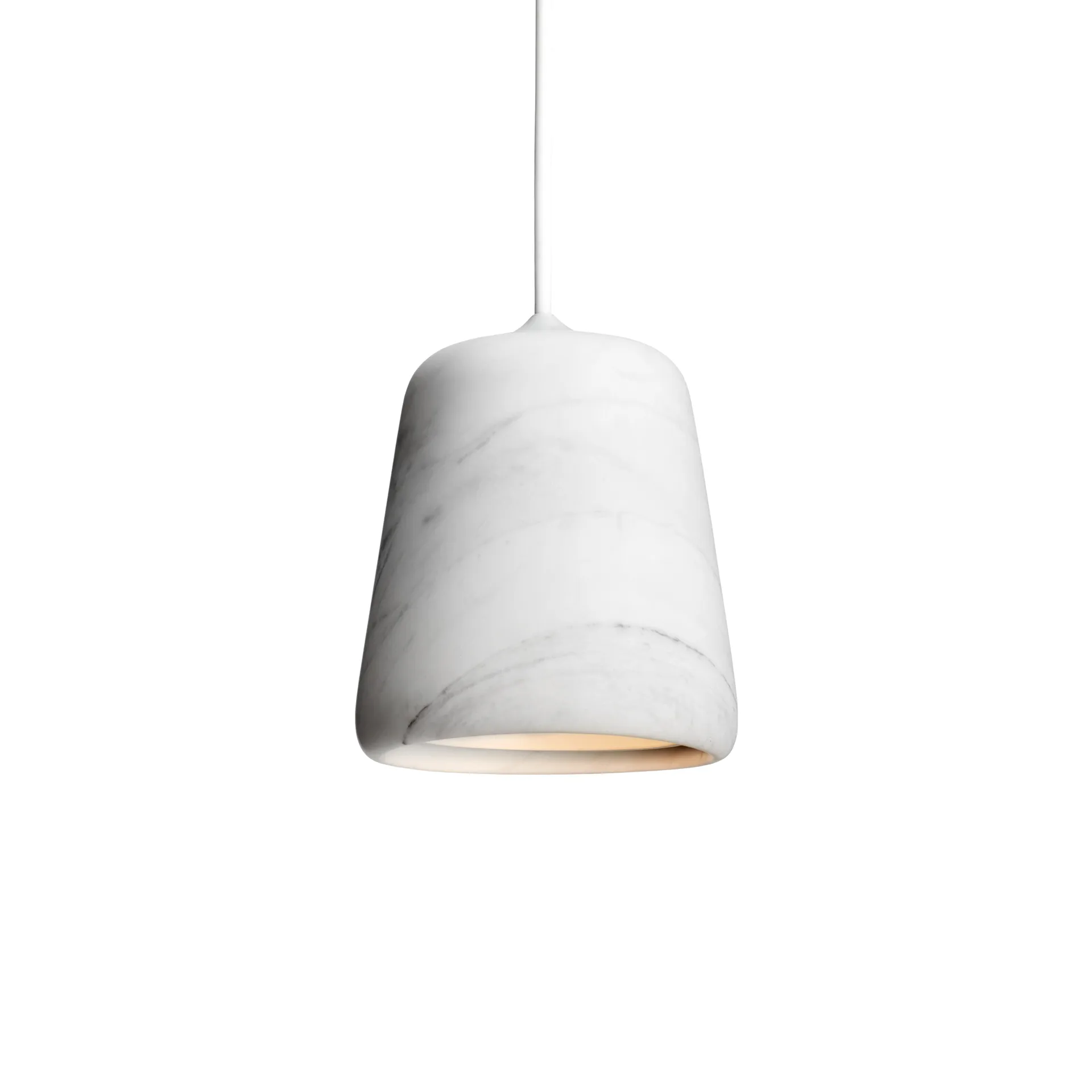 Lampada a sospensione Material, Marmo bianco New Works