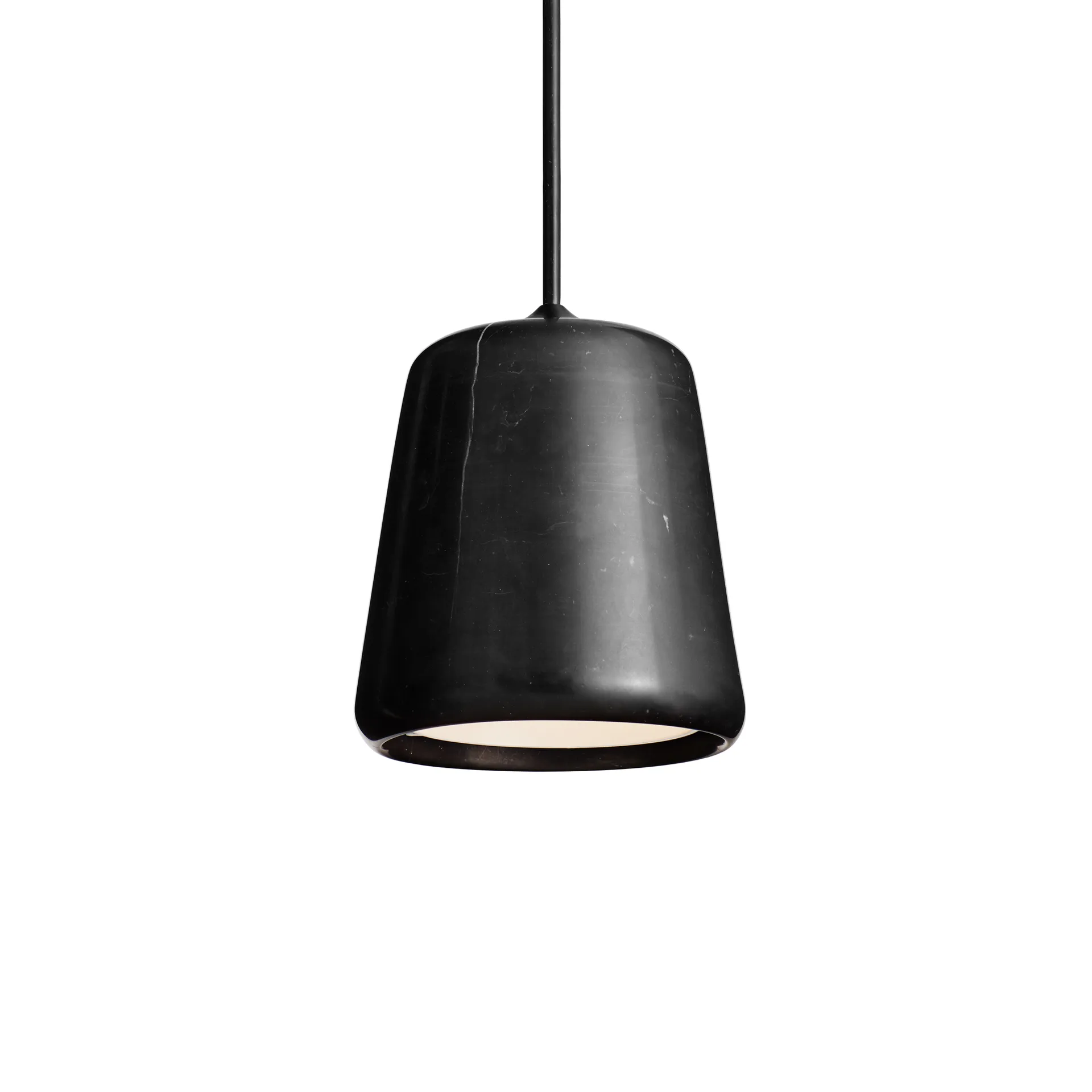 Lampada a sospensione Material, Marmo nero New Works