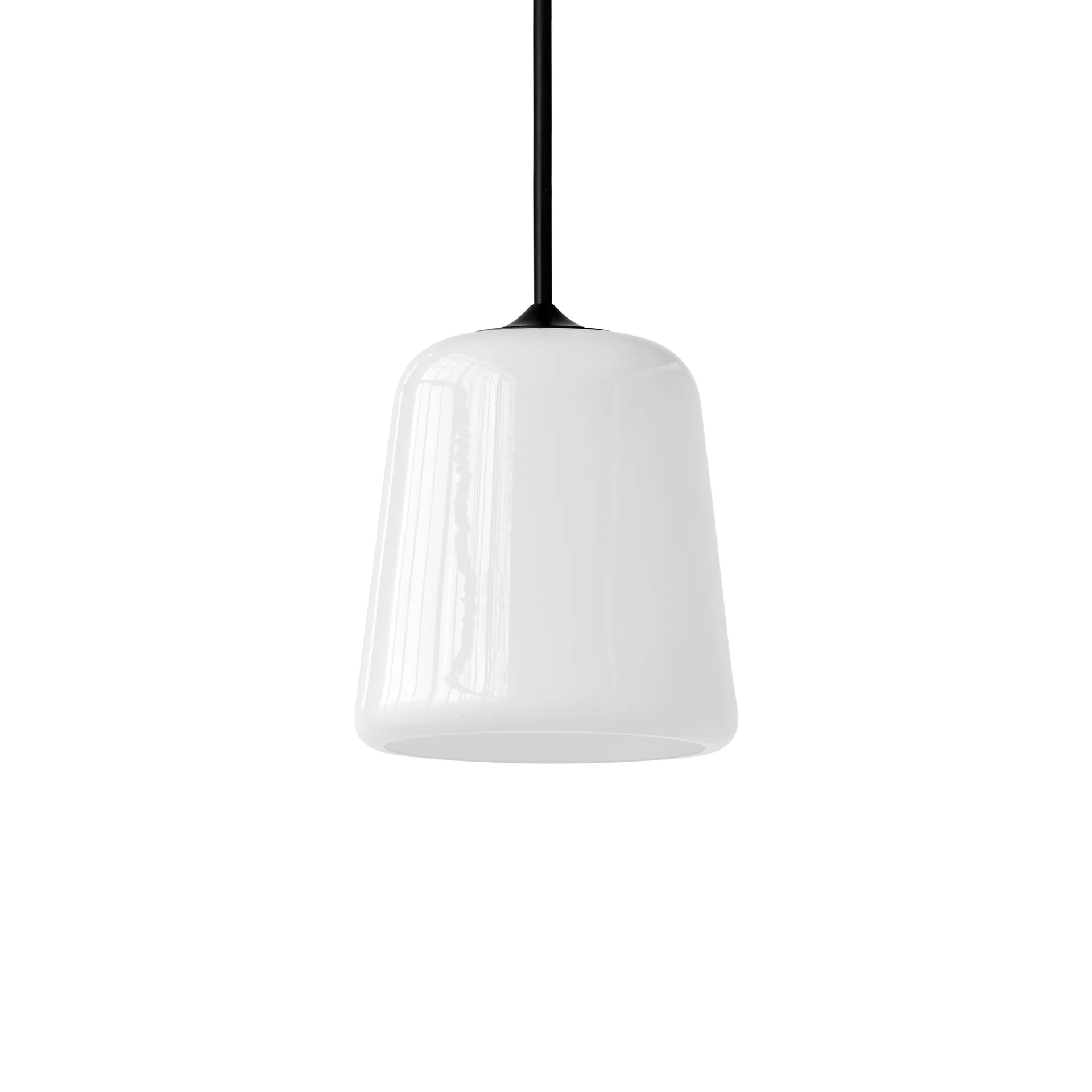 Lampada a sospensione Material, Vetro bianco opalino New Works