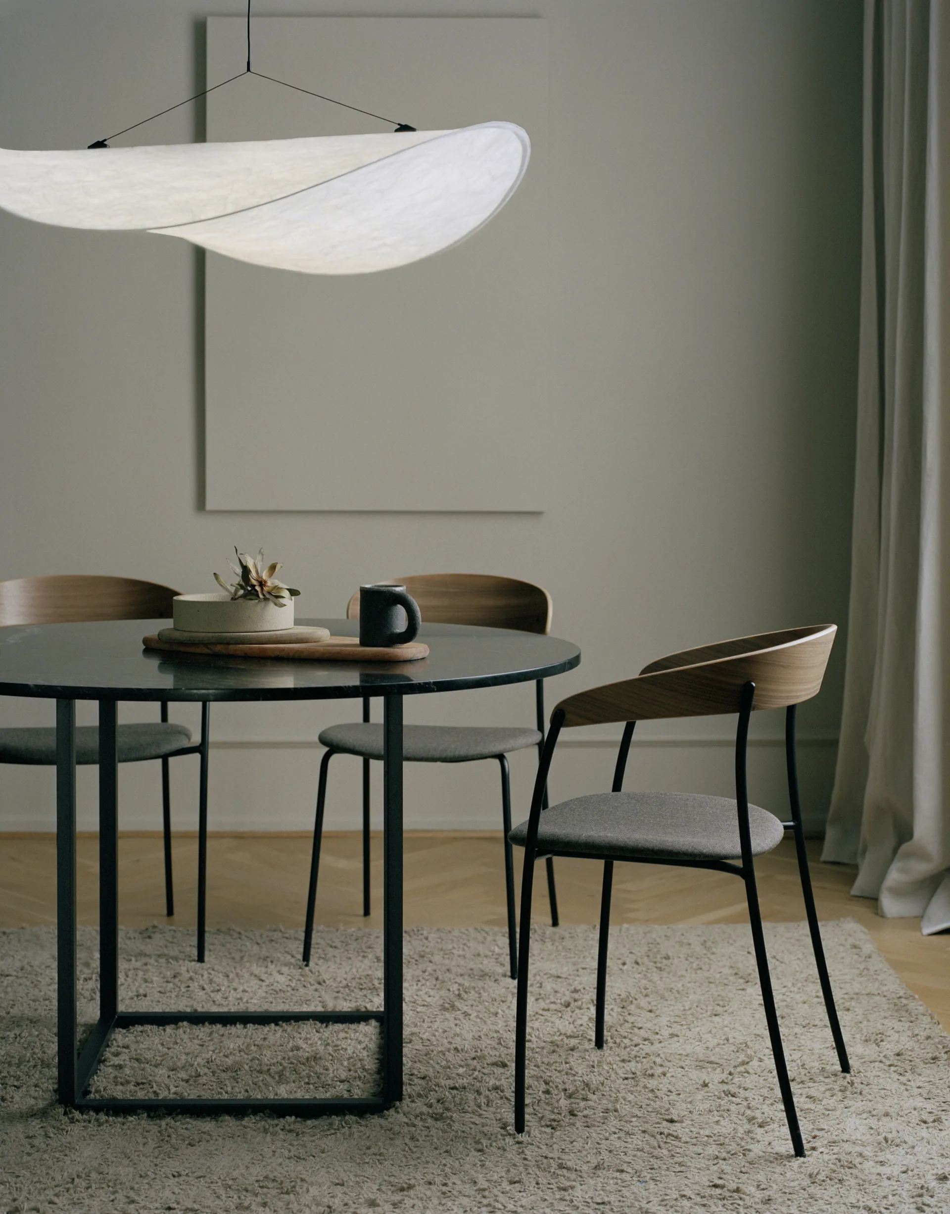 Lampada a sospensione Tense, White, Ø120 New Works