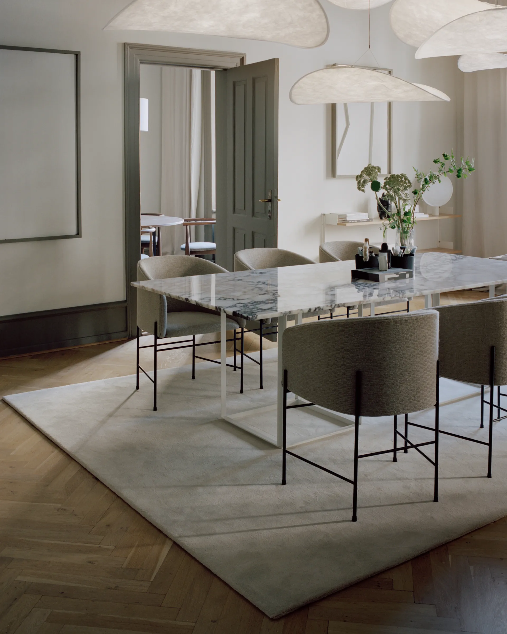 Lampada a sospensione Tense, White, Ø90 New Works