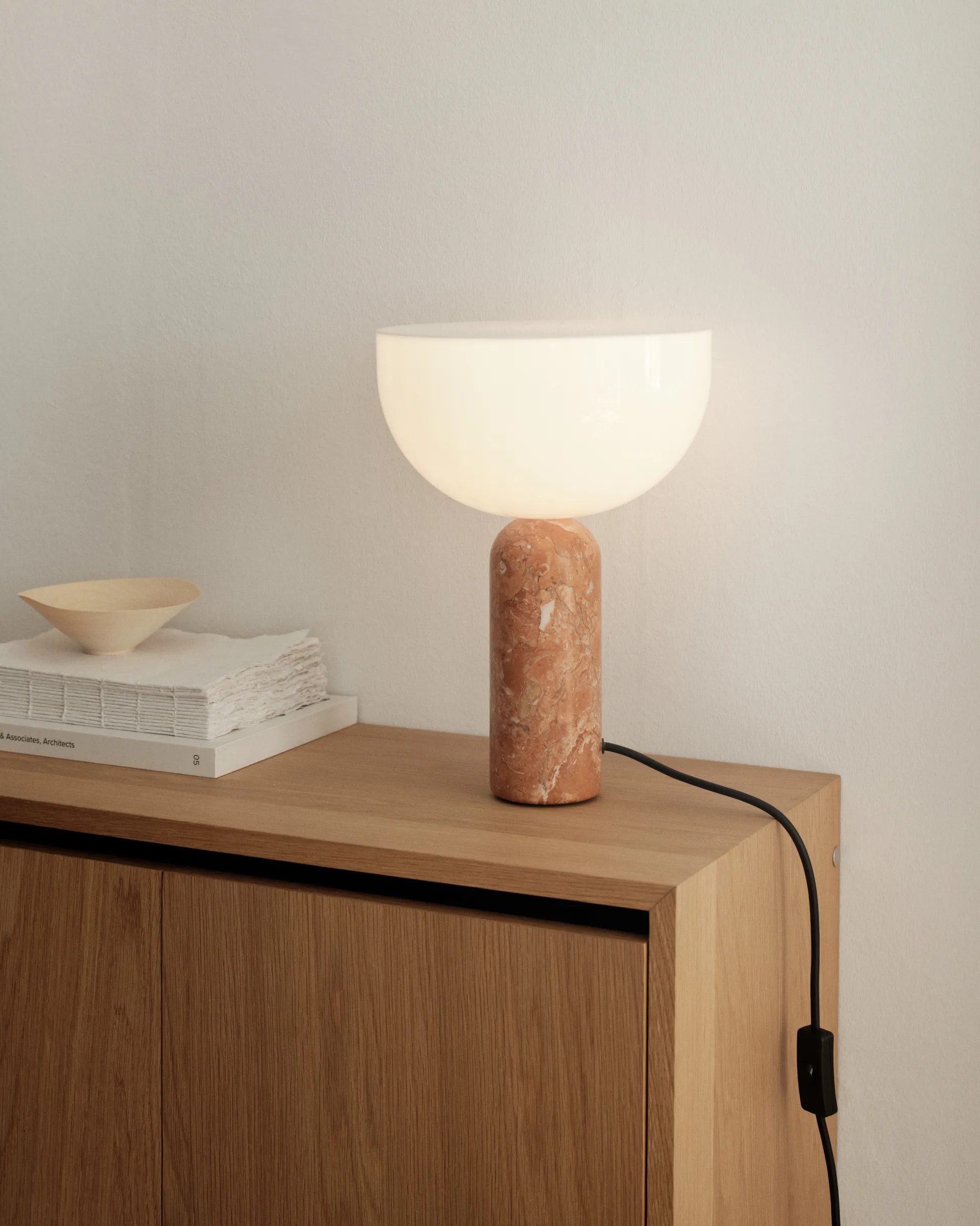 Lampada da tavolo Kizu piccola, Breccia Pernice New Works