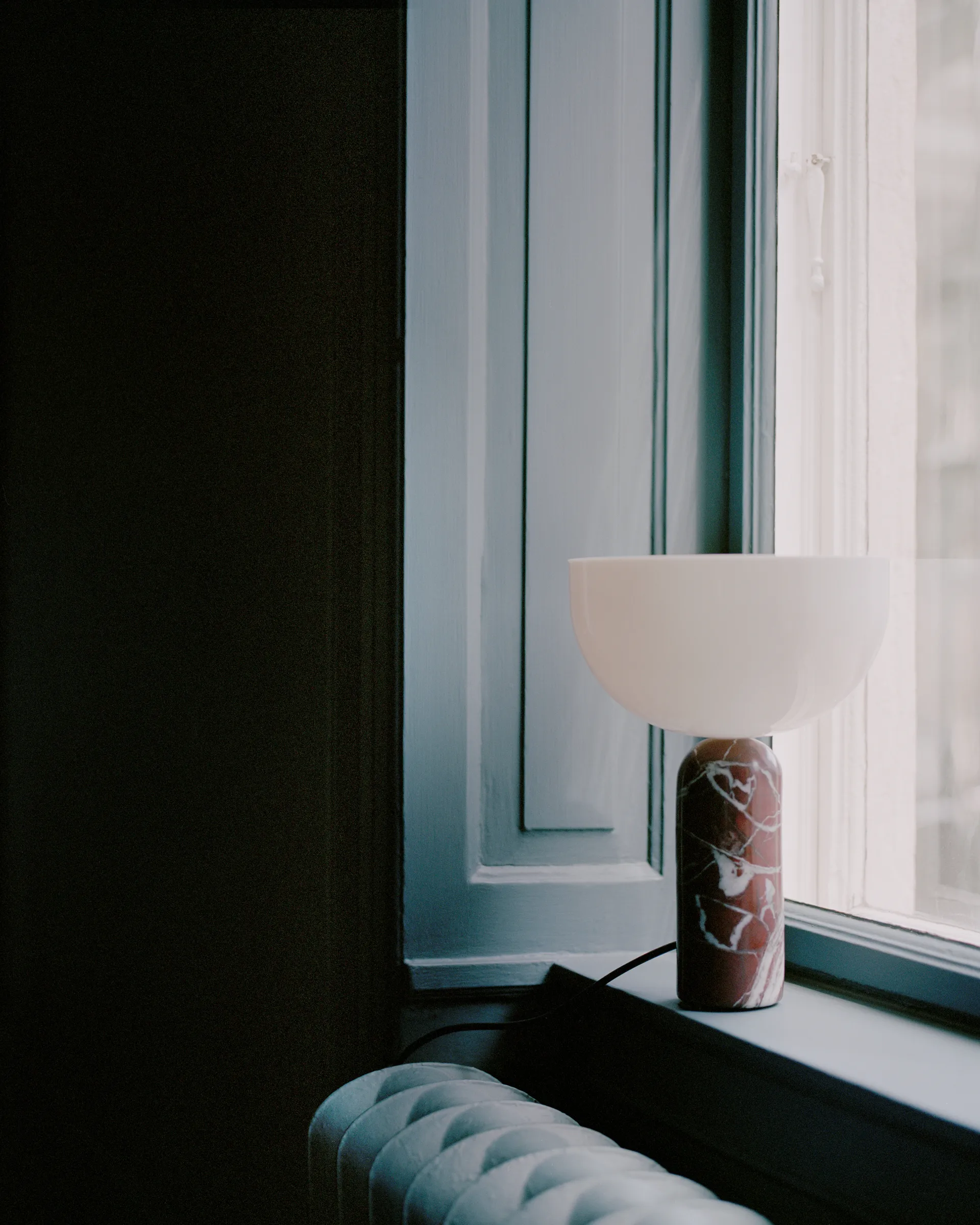 Lampada da tavolo Kizu piccola, Rosso Levanto New Works