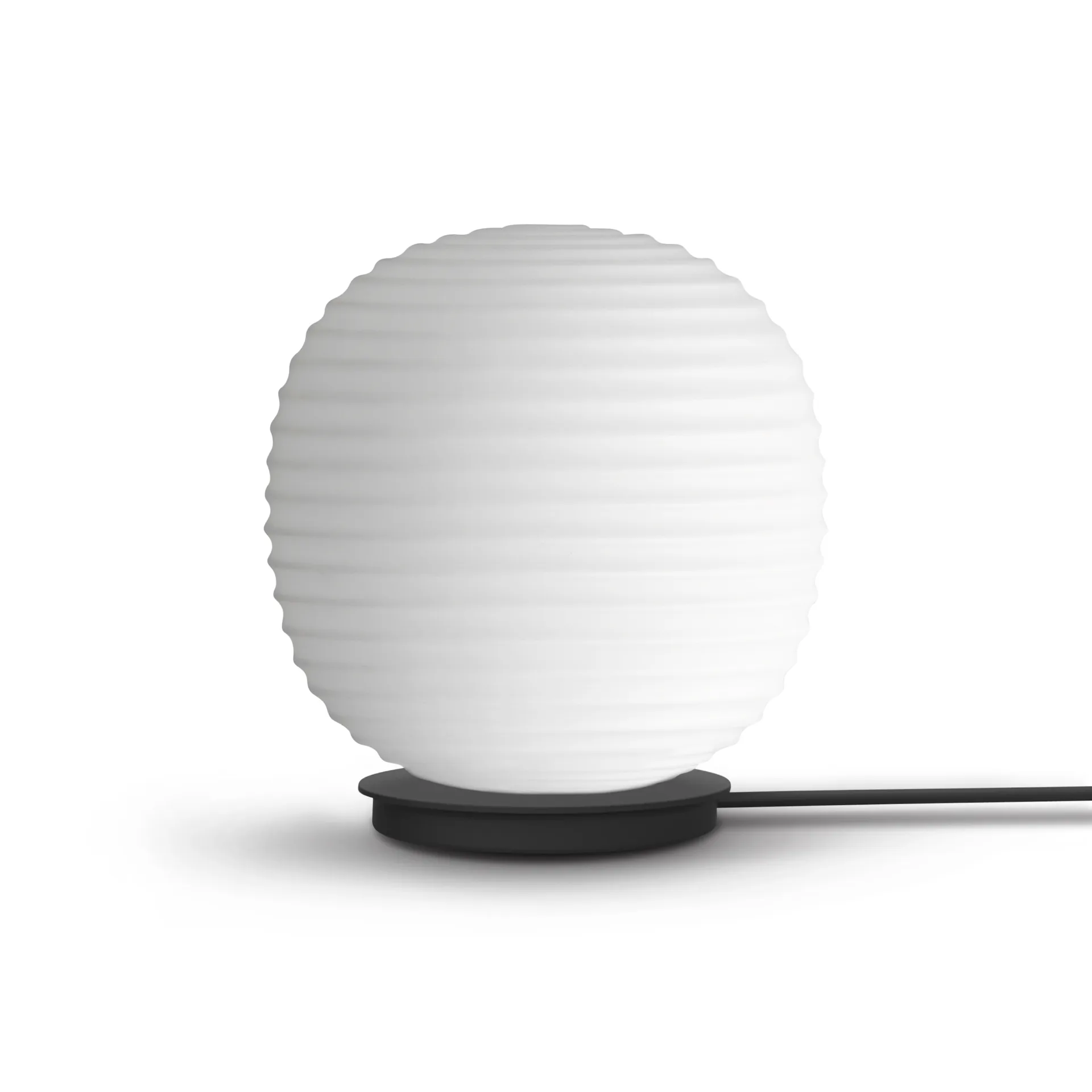 Lampada da tavolo Lantern Globe piccola, Vetro opalino bianco satinato New Works