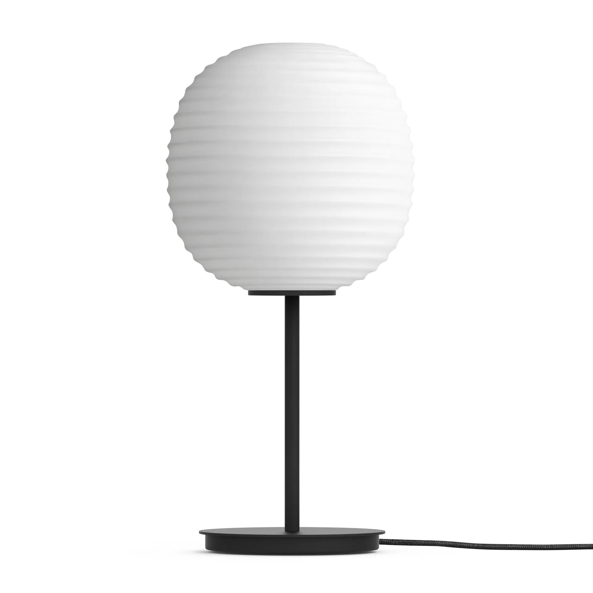 Lampada da tavolo Lantern piccola, Vetro opalino bianco satinato New Works